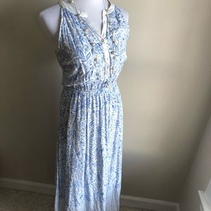 Blue and White Dress